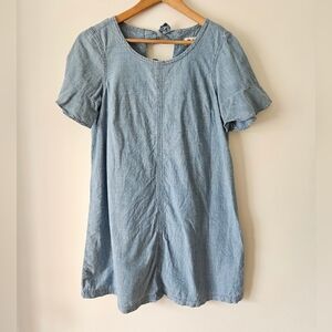 Madewell chambray tie back dress